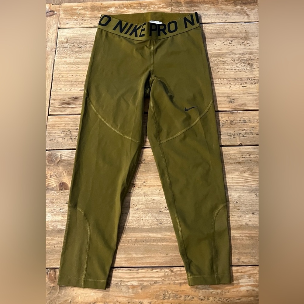 Nike Pro Olive Green Leggings